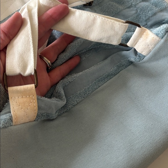 Lu & Elle Blue Striped Women's Terrycloth Bookbag - Picture 8 of 8